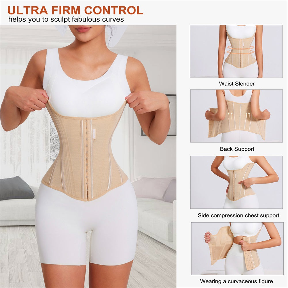 Women Trimmer Cincher Corset Double Belt Wrap Girdle Waist Trainer Shapewear