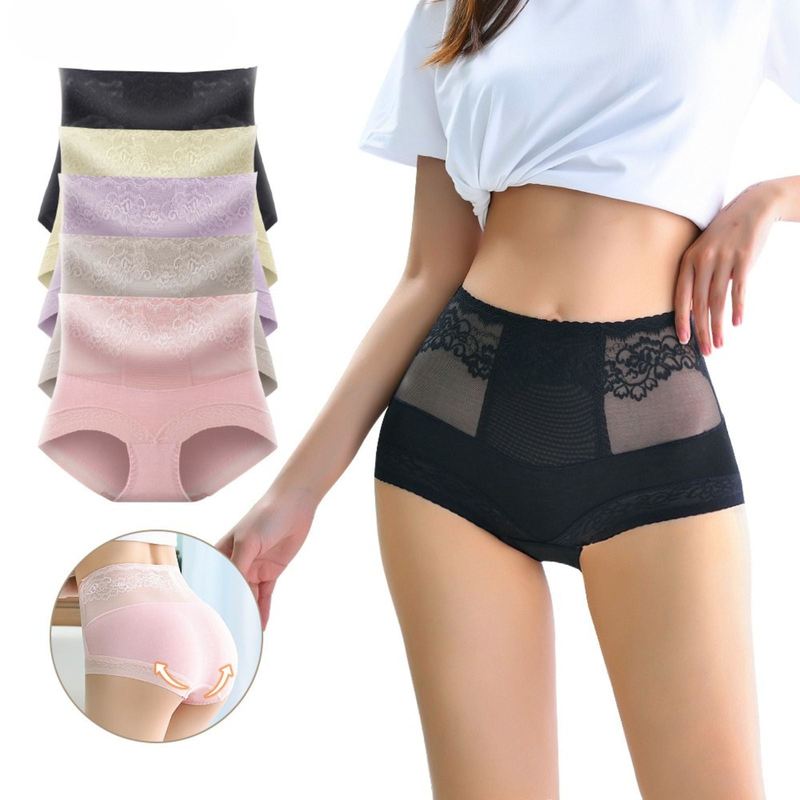 Women Tummy Control Slim Body Seamless Panty Butt Lifter Shapewear