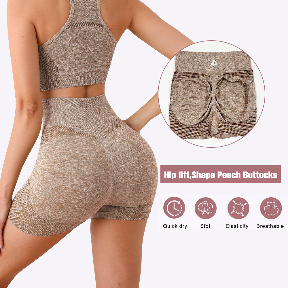 Yoga Short Workout Fitness Bra High Waist Yoga Leggings Set